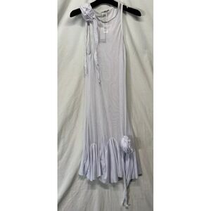 Boohoo Women's White Chiffon Beach Dress Cover Up‎ Medium NWT